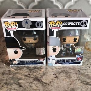 POP! Football Dallas Cowboys figurines: Jason Witten 49/Tom Landry 87 NEW IN BOX